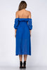 Cobalt Blue Smocked Maxi Dress