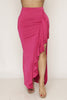 Fuschia Pink Plus Size Maxi Skirt
