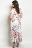 ivory floral romper maxi dress 