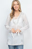 Off White Embroidered Boho Tunic Top