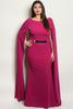 magenta pink plus size ball gown 