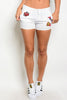 Misses White Shorts with Patch Details