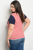 navy blue american flag plus size top 