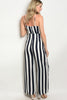 navy blue and white stripe jumpsuit
