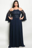 navy blue plus size evening gown