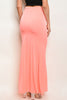 neon coral pink maxi skirt 