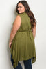olive green plus size babydoll top 
