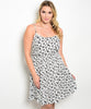Womens Plus Size Black and White Sexy Sundress