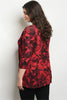 red floral plus size tunic top 