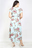 Sage Floral High Low Plus Size Maxi Dress