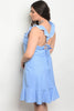 soft blue ruffled plus size dress