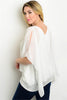 White Batwing Cutout Sleeve Relaxed Fit Plus Size Top