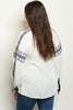 white embroidered plus size tunic top 