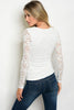 white lace long sleeve top 