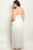 white plus size romper maxi dress