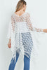 White Lace Overlay Bohemain Cover Up Top
