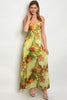 yellow and brown tie dye maxi dress 