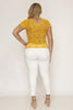 Yellow Lace Overlay Plus Size Top